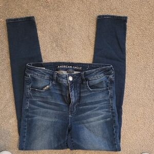 American Eagle Outfitters Women's Dark Blue Skinny Jeans
